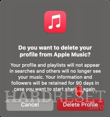 how to delete apple music account